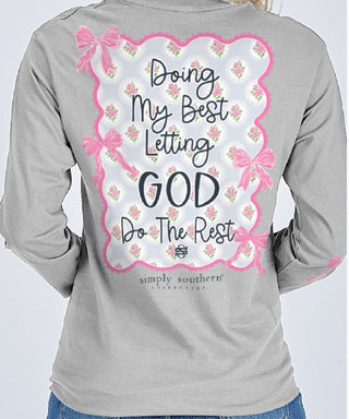 Simply Southern Long Sleeve Tee Rest Sport Grey