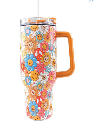 Simply Southern 40oz Tumbler Happy Flowers