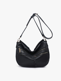 Jen & Co Josephine Multi-Pocket Crossbody Black M2800