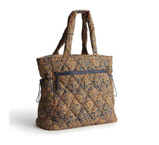 Vera Bradley Original Tote Lotus Montage Roasted Pecan