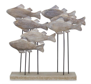 Fish School-Wood & Metal