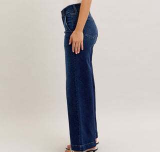 Judy Blue HW Trouser Wide Leg Short Inseam 82678