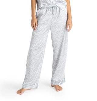 Hello Mello Beauty Sleep Satin Pajama Pants Feline Sleepy