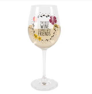 Love You More Wine Glass