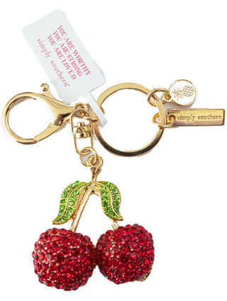 Simply Southern Bag Charm Jewel Cherry