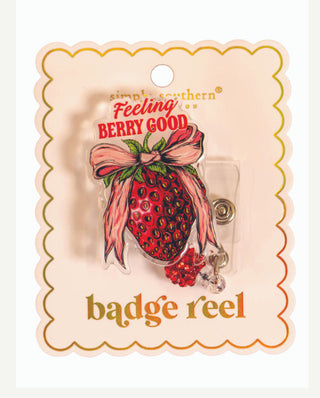 Simply Southern Badge Reel Berry
