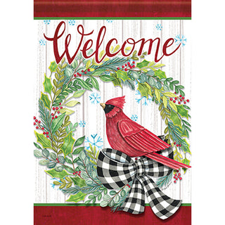 Winter Wreath Garden Flag