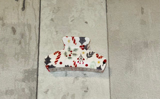 Love and Repeat Christmas Themed Hair Clip Holly Berry
