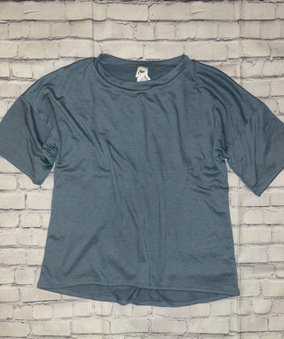 Sew In Love French Terry Short Sleeve Slate