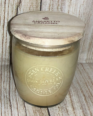 Swan Creek Logo Jar Amaretto Caramel 10oz
