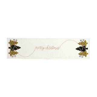 Mudpie White Christmas Tree Runner