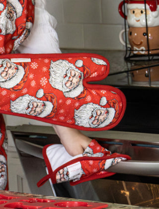 Simply Southern Holiday Kitchen Mitten Set Santa