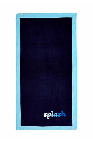 Mudpie Boucle Beach Towel Navy Splash