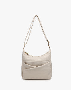 Jen & Co Lillian Dual Compartment Crossbody Greige M2798