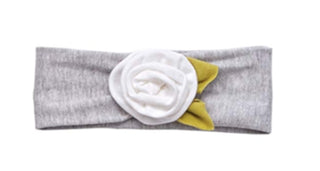 Mudpie Grey Flower Headwrap