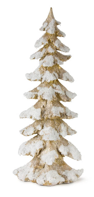 Gold Resin Flocked Tree