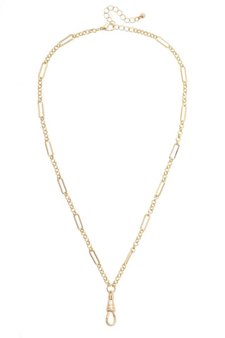 Canvas Style Annie Multi Link Charm Necklace Base Shiny Gold