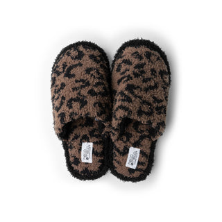 Hello Mello Cat Nap Slippers Brown Cheetah