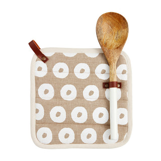 Mudpie Chambray Pot Holder Spoon Set