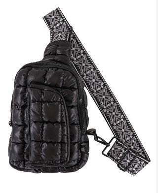Simply Southern Puff Sling Bag Black