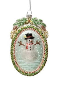 Glass Ornament w/Holiday Image