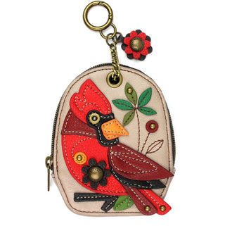 Chala 638 Mini Coin Purse Keychain Cardinal Ivory