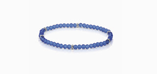 My Fun Colors Mini Crystal Bracelet Royal Blue Silver Accent