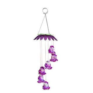 Purple Flowers Color Changing Solar Decor