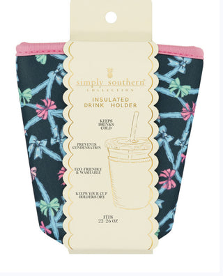 Simply Southern Small Drink Sleeve Ribbon Navy