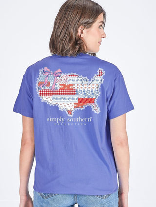 Simply Southern Short Sleeve Tee USA Patch Bali