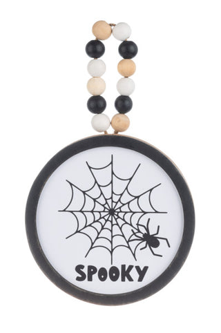 Spooky Spider Web Beaded Ornament