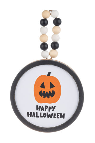 Happy Halloween Jack-o-lantern Beaded Ornament