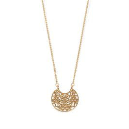Whispers Gold Fern Dangle Necklace WN004277