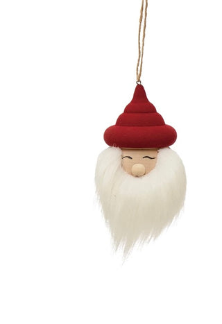 Wooden Santa Face Ornament