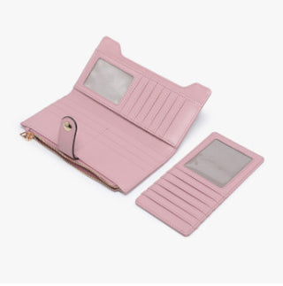 Jen & Co Violet Fold Out Wallet Lt. Rosewood WL2792