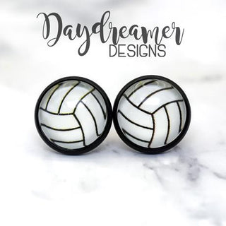 Volleyball Stud 12mm Earrings