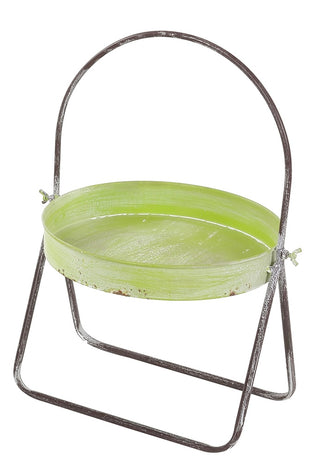 Metal Round Garden Tray w/Handle