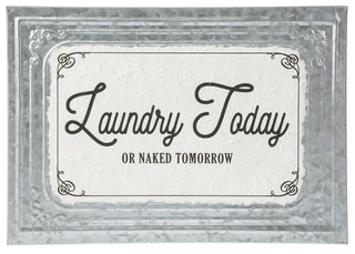 Galvanized Laundry Sign