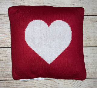 Knit Valentine Heart Pillow