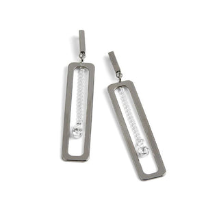 Whispers Framed Chain Dangle Earrings  WN004633