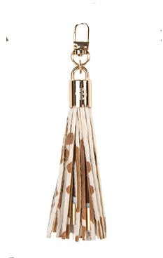 Simply Southern Leather Tassel Charger Cow