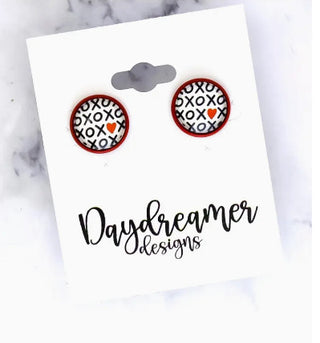 XOXO Heart Stud 12mm Earrings