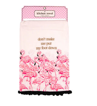 Simply Southern Kitchen Towel Flamingo