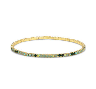 My Fun Colors Petite Crystal Tennis Bracelet Emerald Mix/Gold