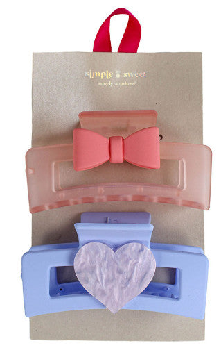 Simply Southern Hair Clip Set Bow
