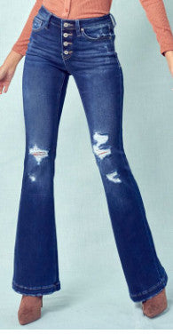 Kancan Distressed Flare 6327d Size 1