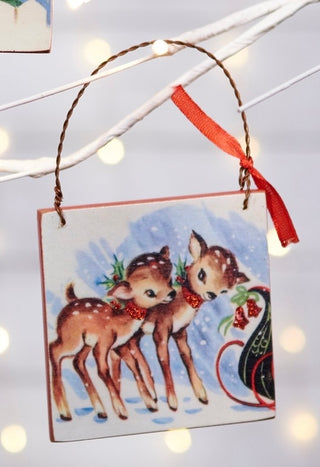 Retro Reindeer Ornament Style 3