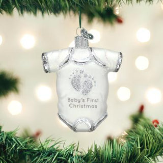 Old World Christmas White Baby Onesie Ornament
