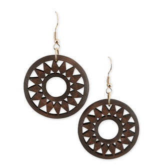 Hadley Wren Geometric Wood Earrings