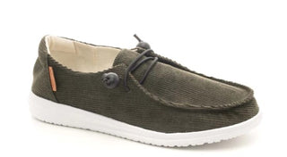 Corkys Kayak Slip On Olive Corduroy